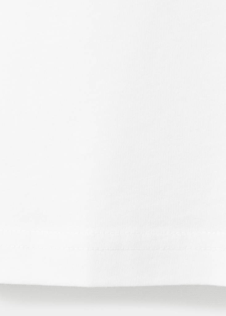 V-neck cotton T-shirt — White