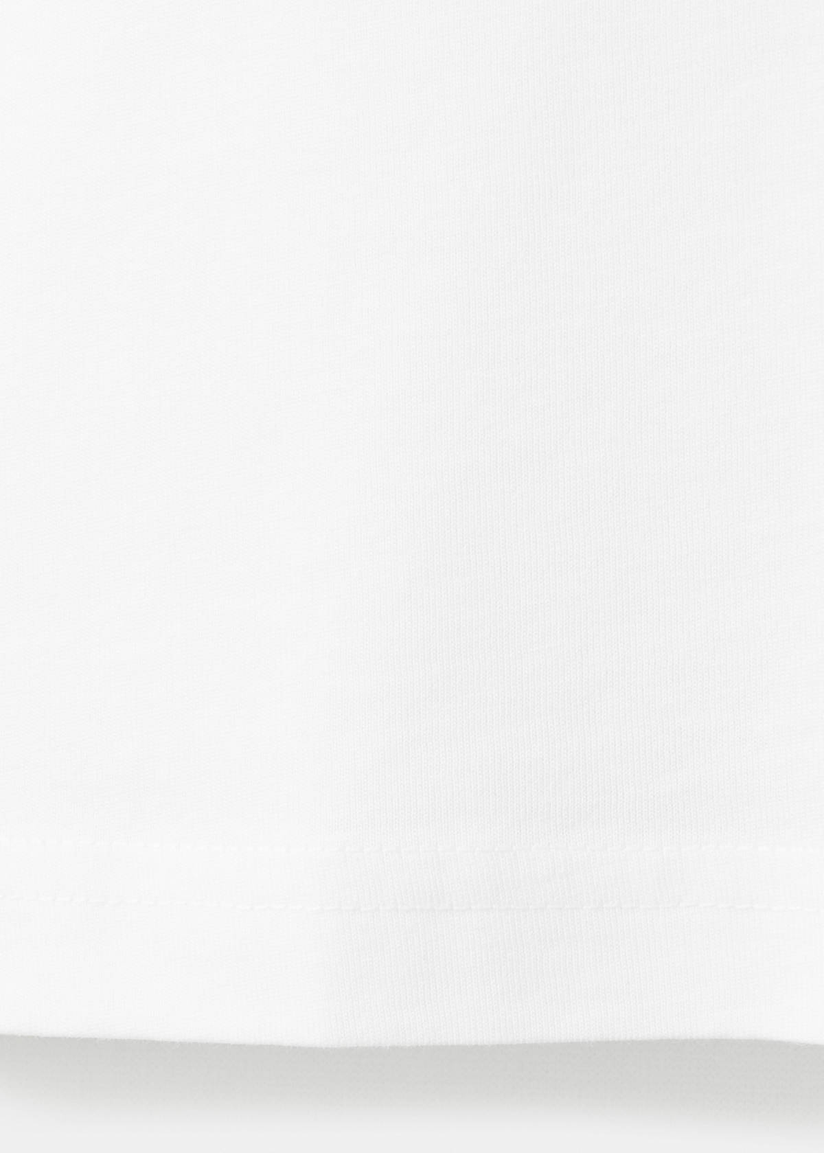 V-neck cotton T-shirt — White