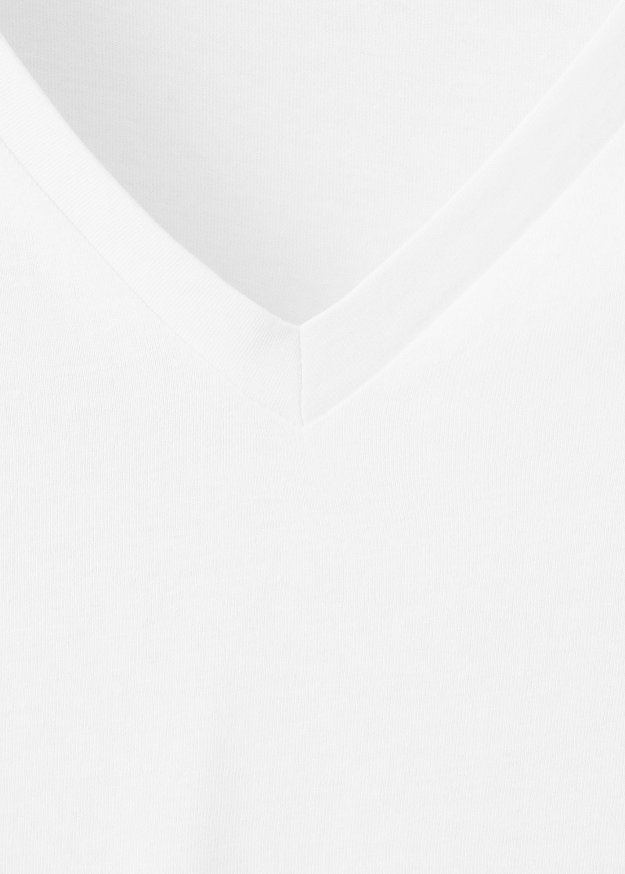 V-neck cotton T-shirt - Details of the article 0