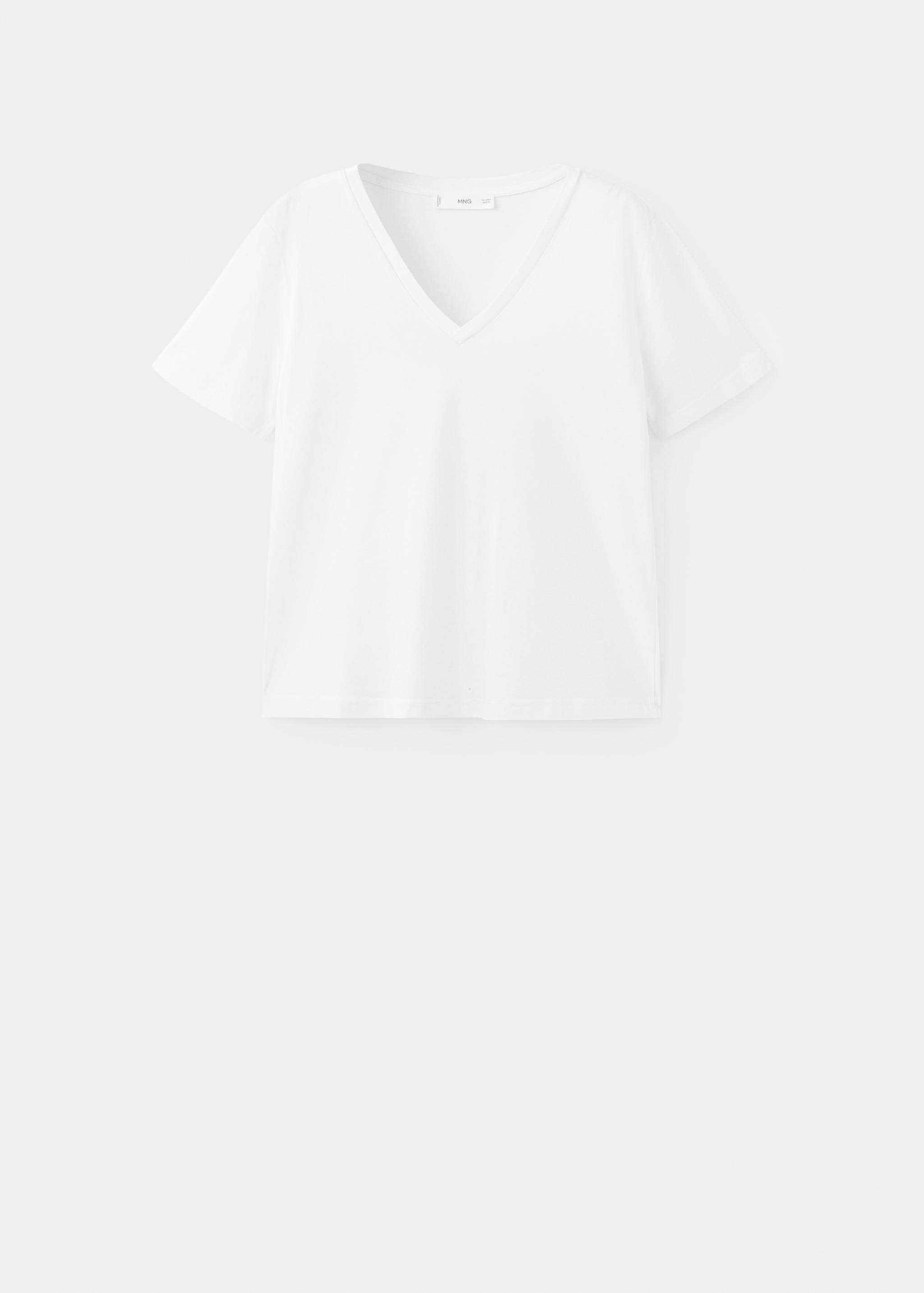 V-neck cotton T-shirt - Article without model