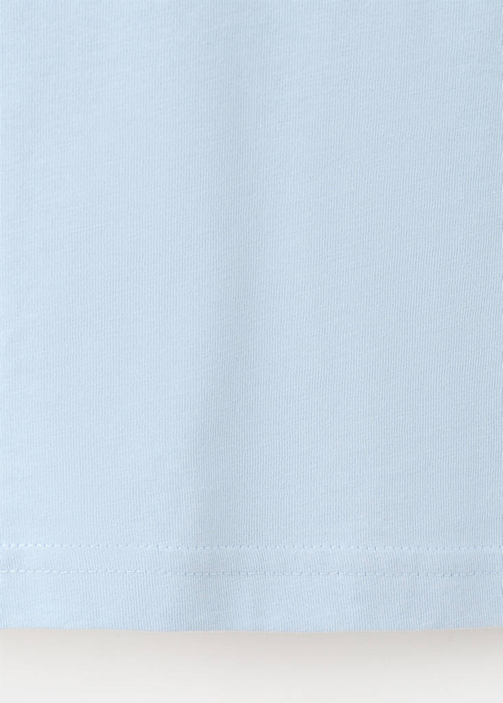 V-neck cotton T-shirt — Sky Blue