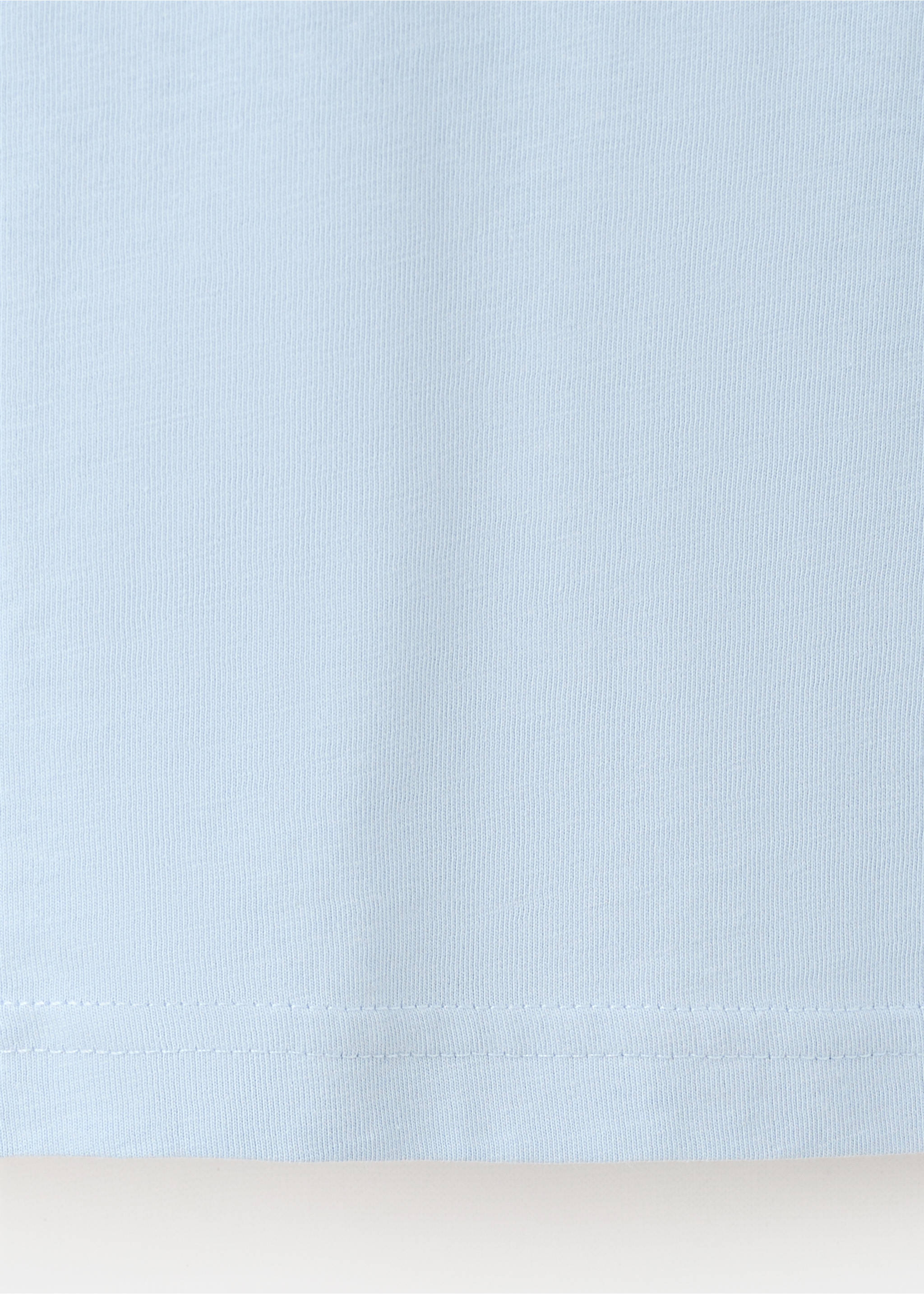 Camiseta algodón cuello pico - Detalle del artículo 0, Azul celeste. Ref: 37061351-00.