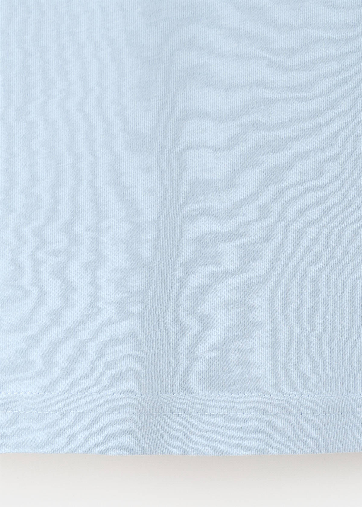 V-neck cotton T-shirt — Sky Blue