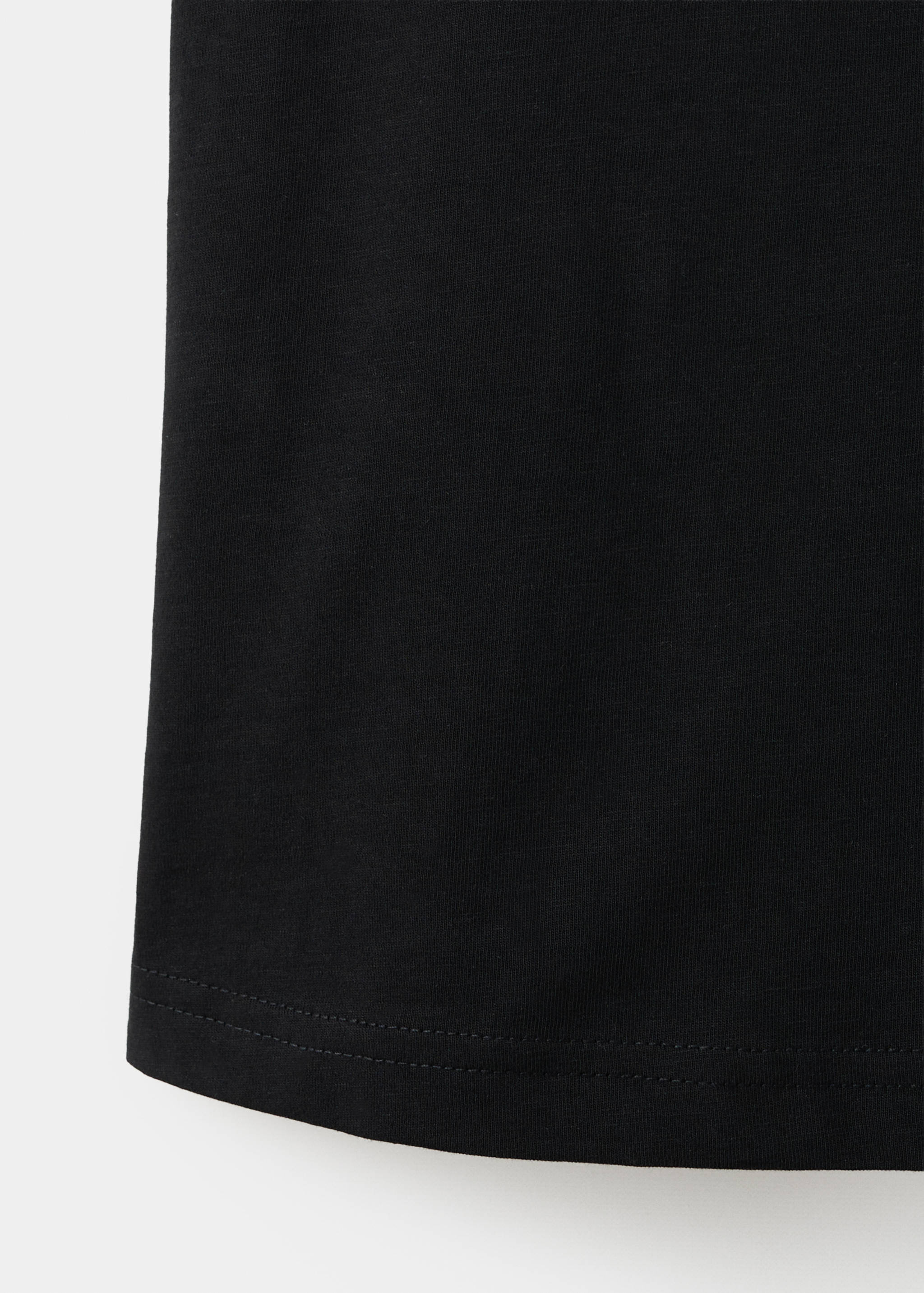 V-neck cotton T-shirt - Details of the article 0