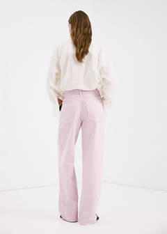 Straight low-waist jeans — Pink 3