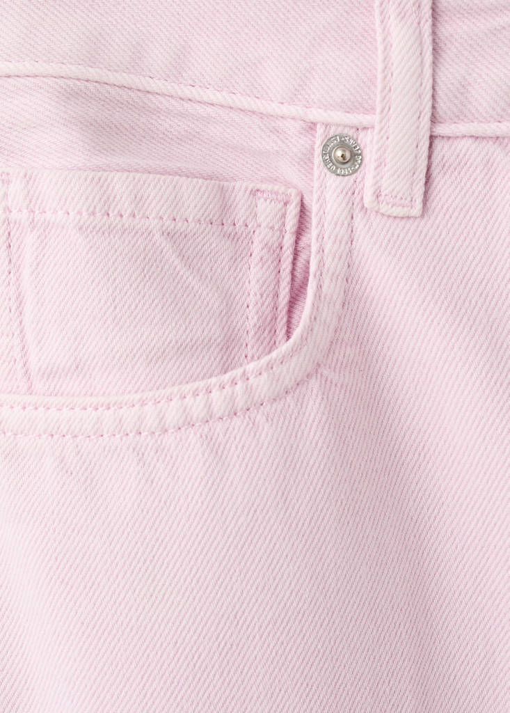 Straight low-waist jeans — Pink