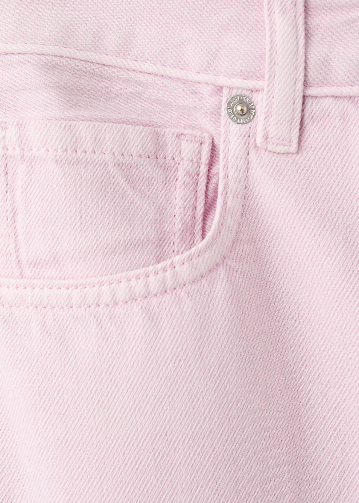 Straight low-waist jeans — Pink
