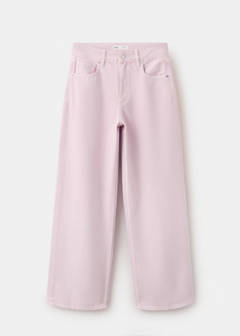 Straight low-waist jeans — Pink 5