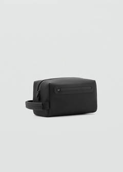 Toiletry bag with strap detail — Black 2