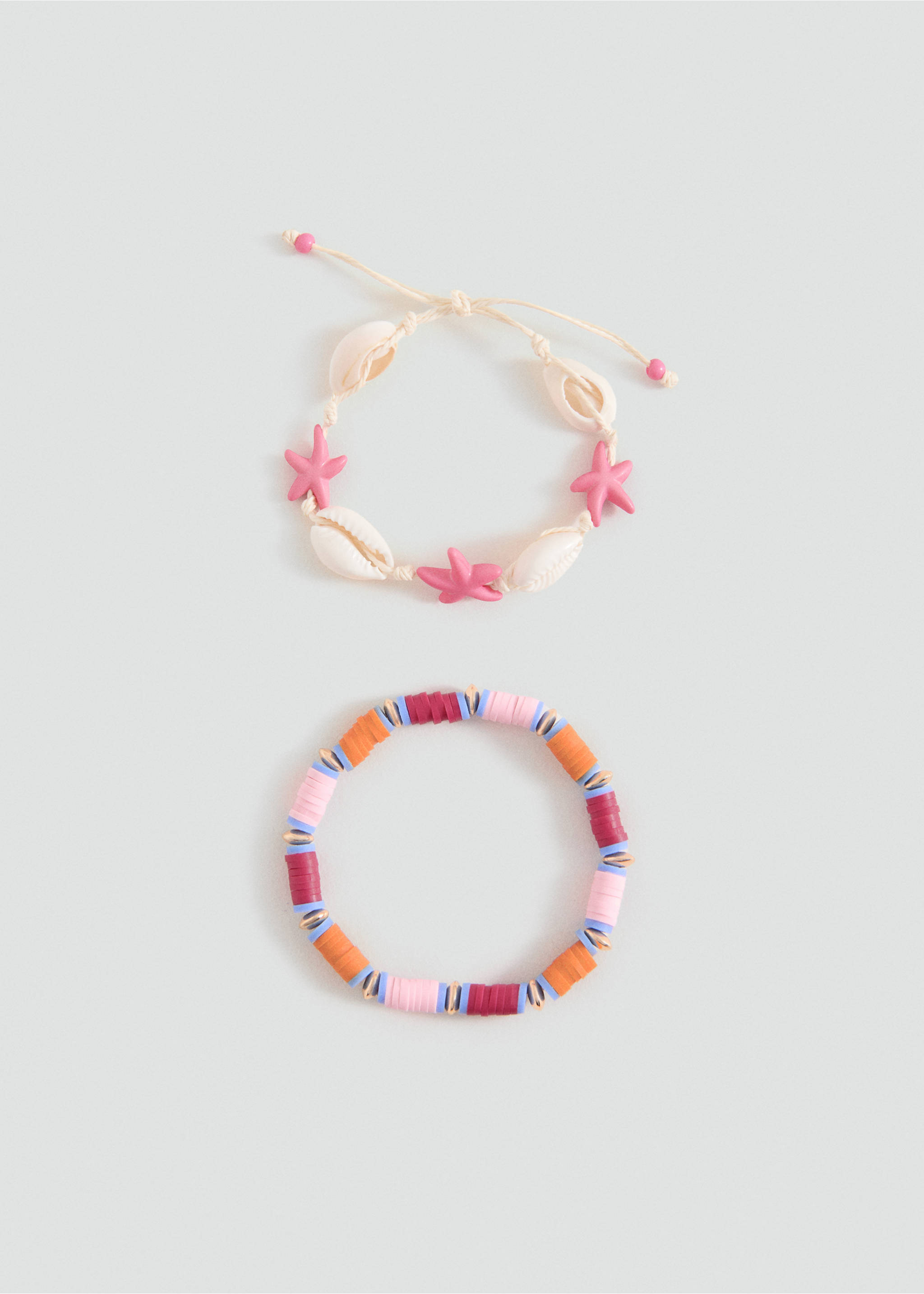 Pack of 2 combined bracelets - Article without model, Coral Red. Ref: 37061354-00.