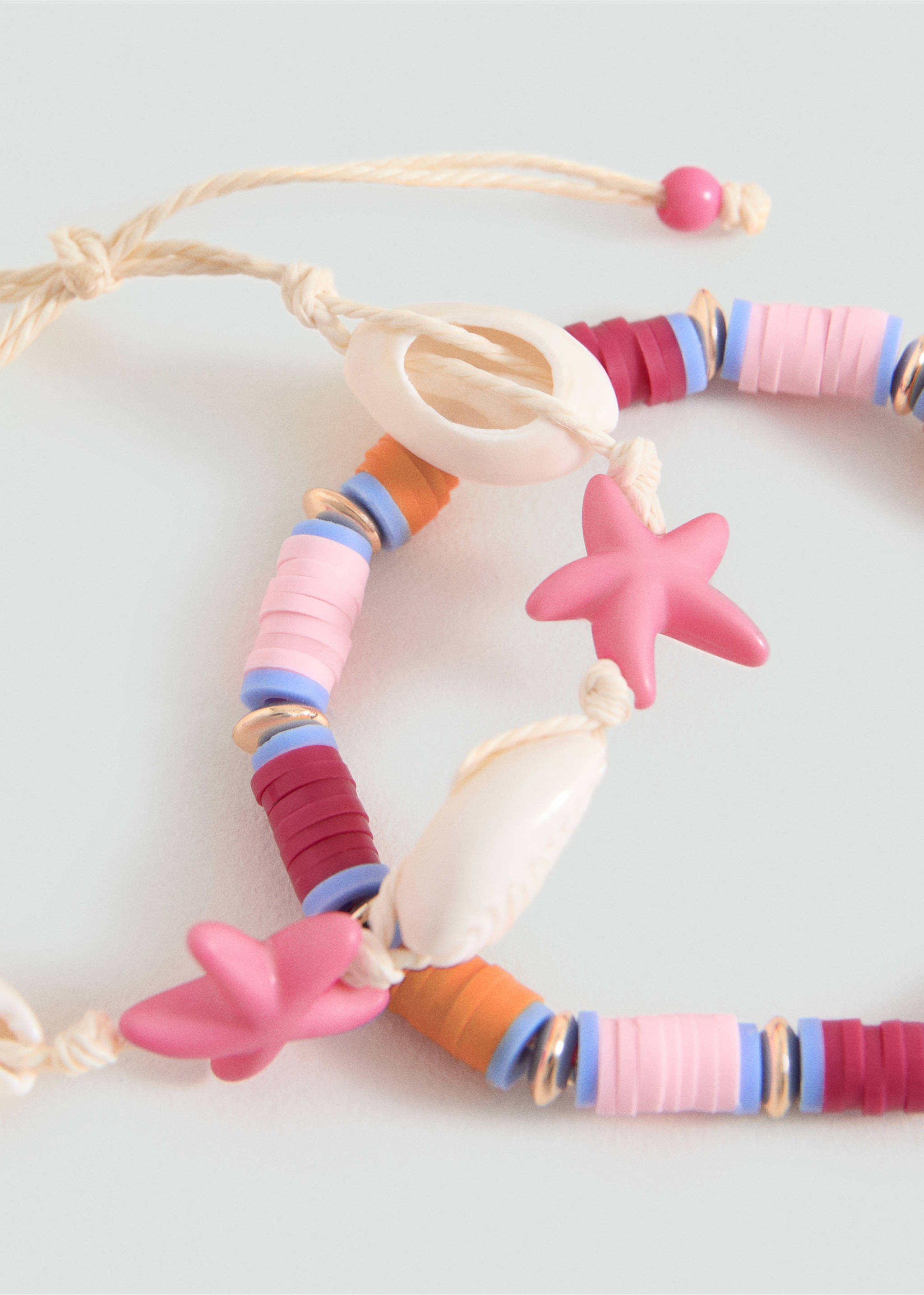 Pack of 2 combined bracelets - Medium plane, Coral Red. Ref: 37061354-00.