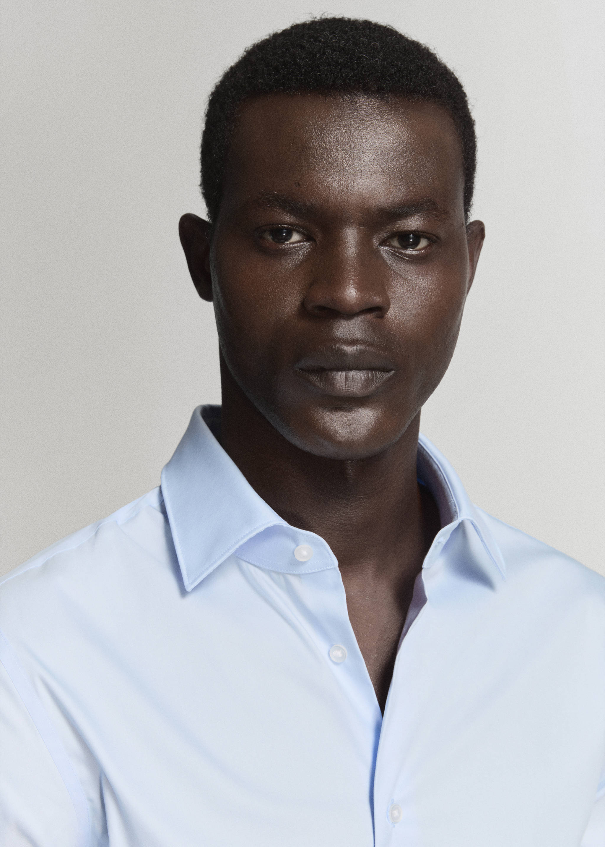 Super slim fit cotton stretch suit shirt - Details of the article 1