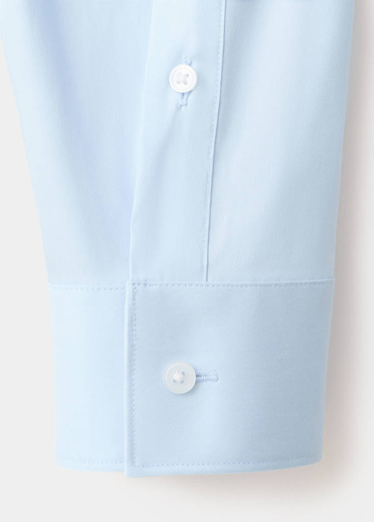 Super slim fit cotton stretch suit shirt — Sky Blue