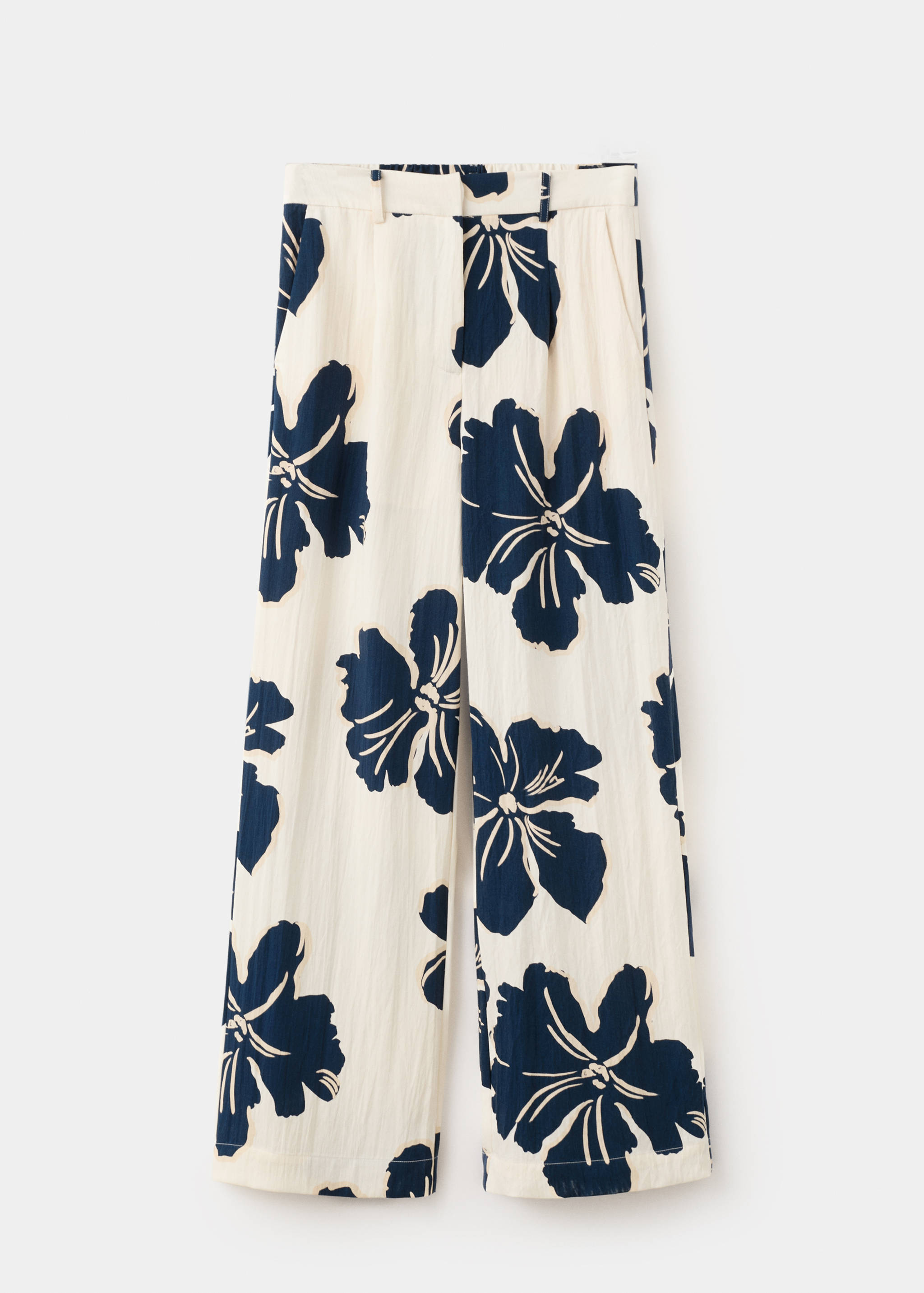 Floral print lyocell straight-leg trousers - Article without model