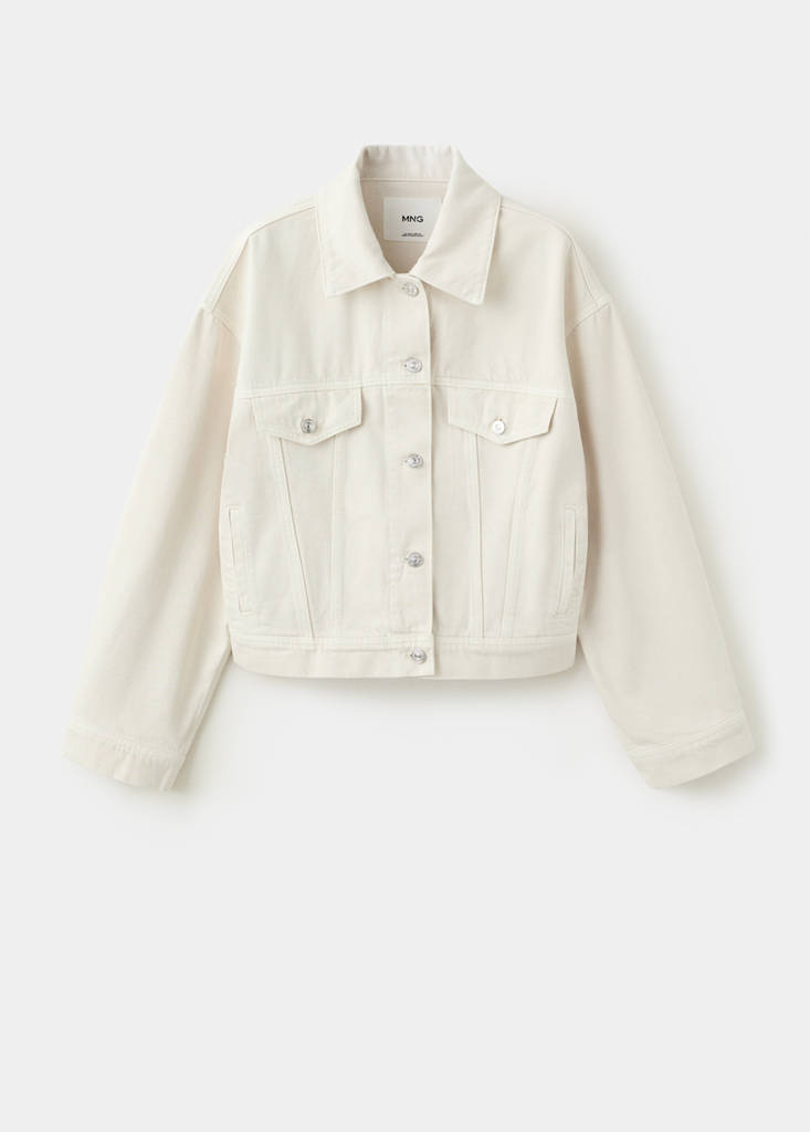 Pockets denim jacket — Ecru