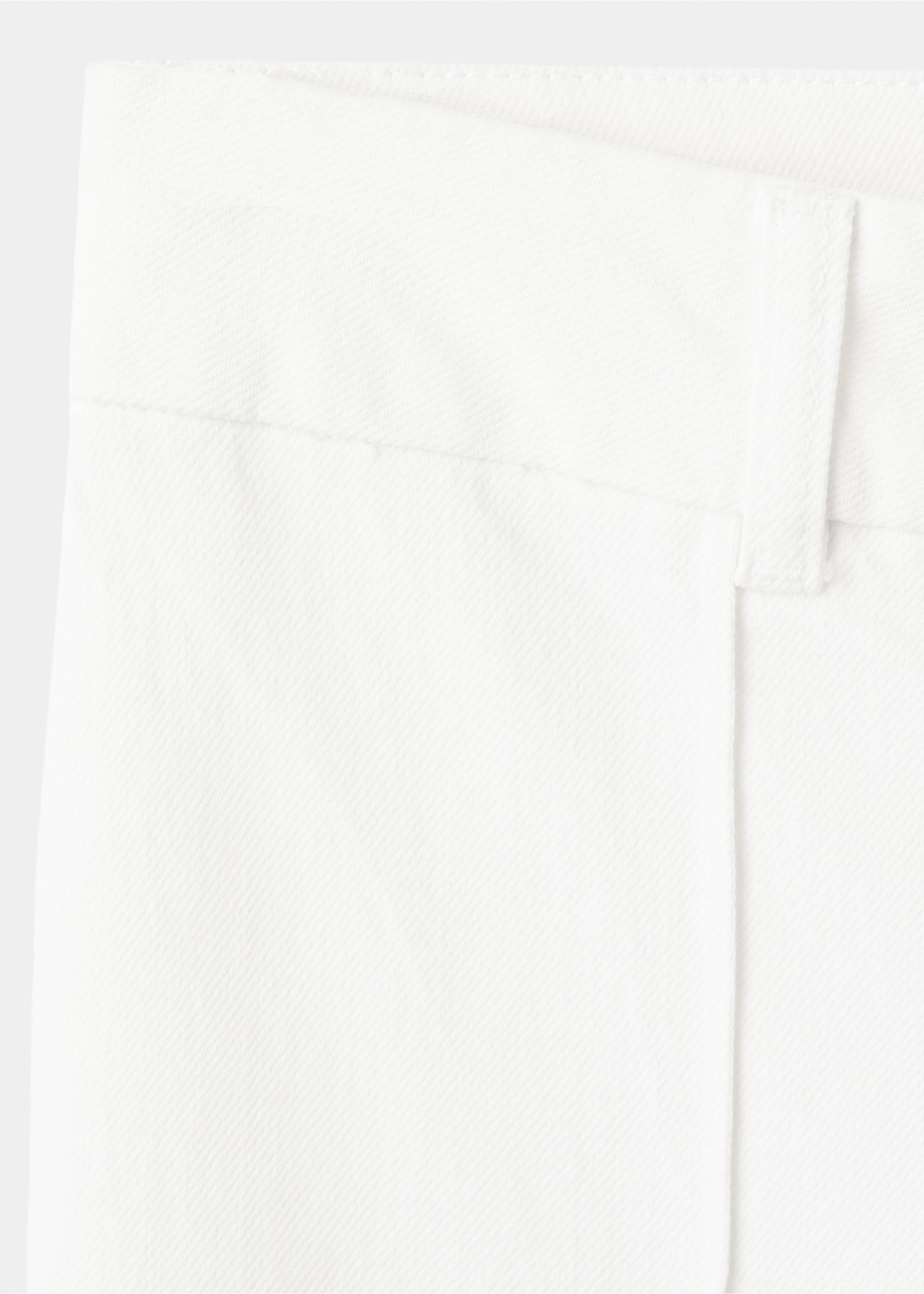 High-waisted wideleg jeans - Details of the article 0, White. Ref: 37061362-00.