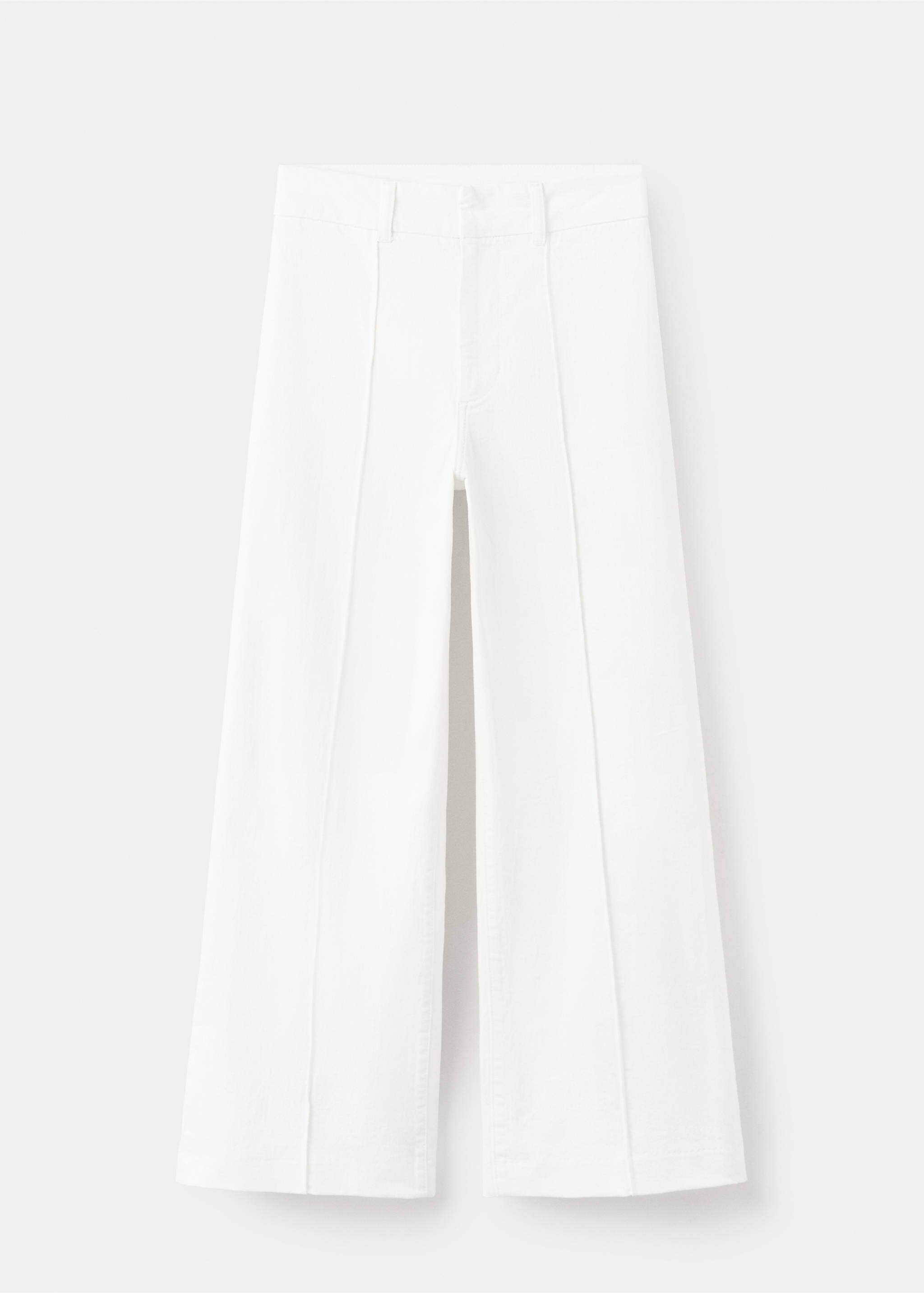 High-waisted wideleg jeans - Article without model, White. Ref: 37061362-00.