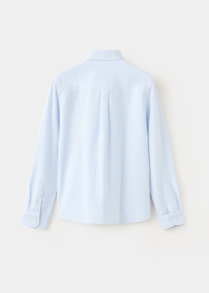 Striped Oxford shirt — Sky Blue