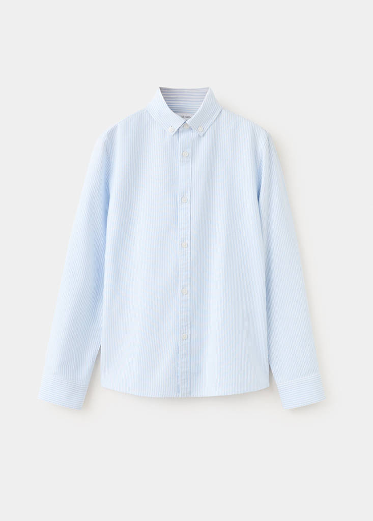 Striped Oxford shirt — Sky Blue