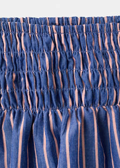 Striped cotton skirt — Blue 3