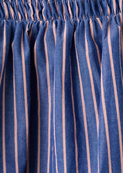 Striped cotton skirt — Blue 5