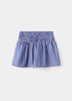 Striped cotton skirt — Blue 2