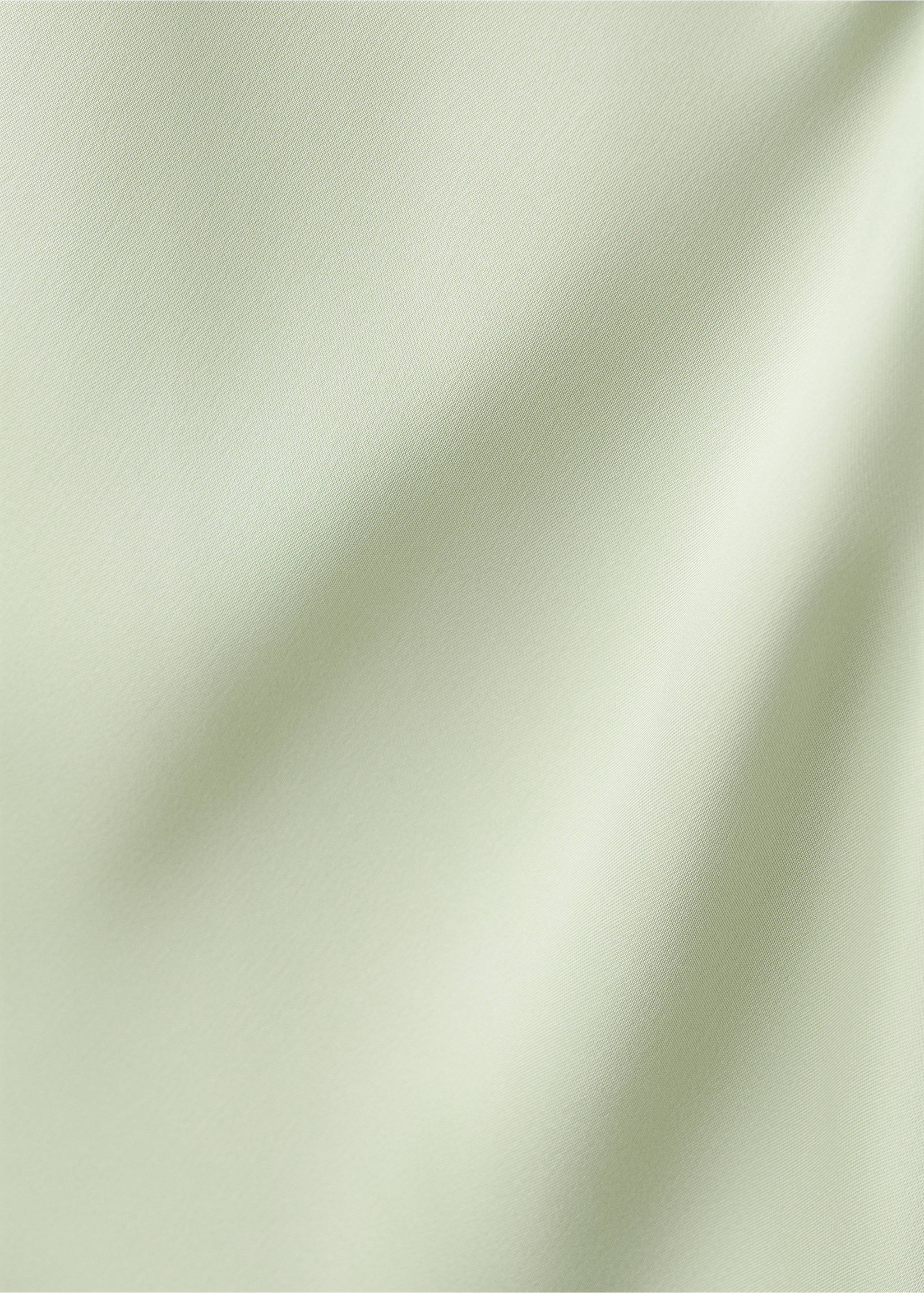 Lace detail satin top - Details of the article 8, Pastel Green. Ref: 37061367-00.