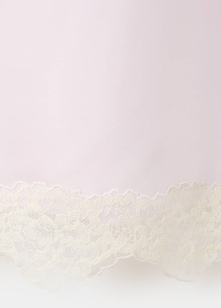 Lace detail satin top — Light/Pastel Purple