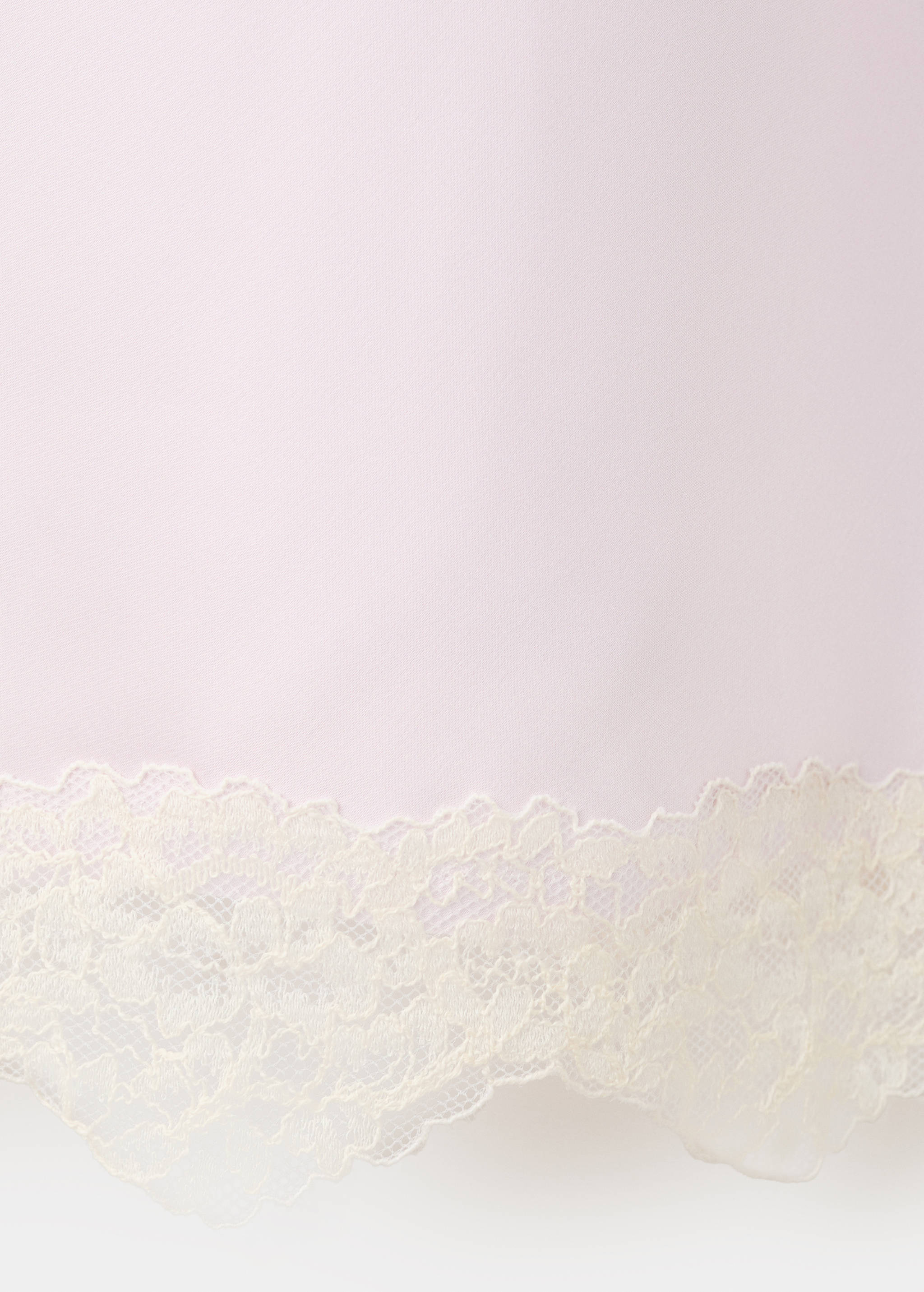 Lace detail satin top - Details of the article 0