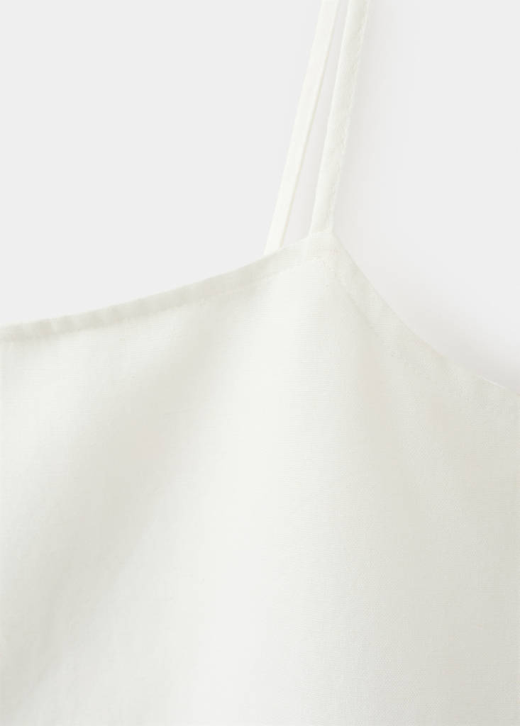 Floral detail strappy top — White