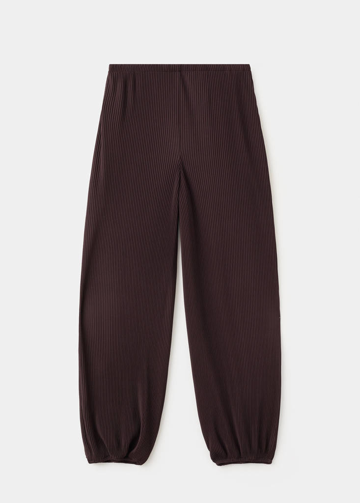 Textured harem pants — Chocolate