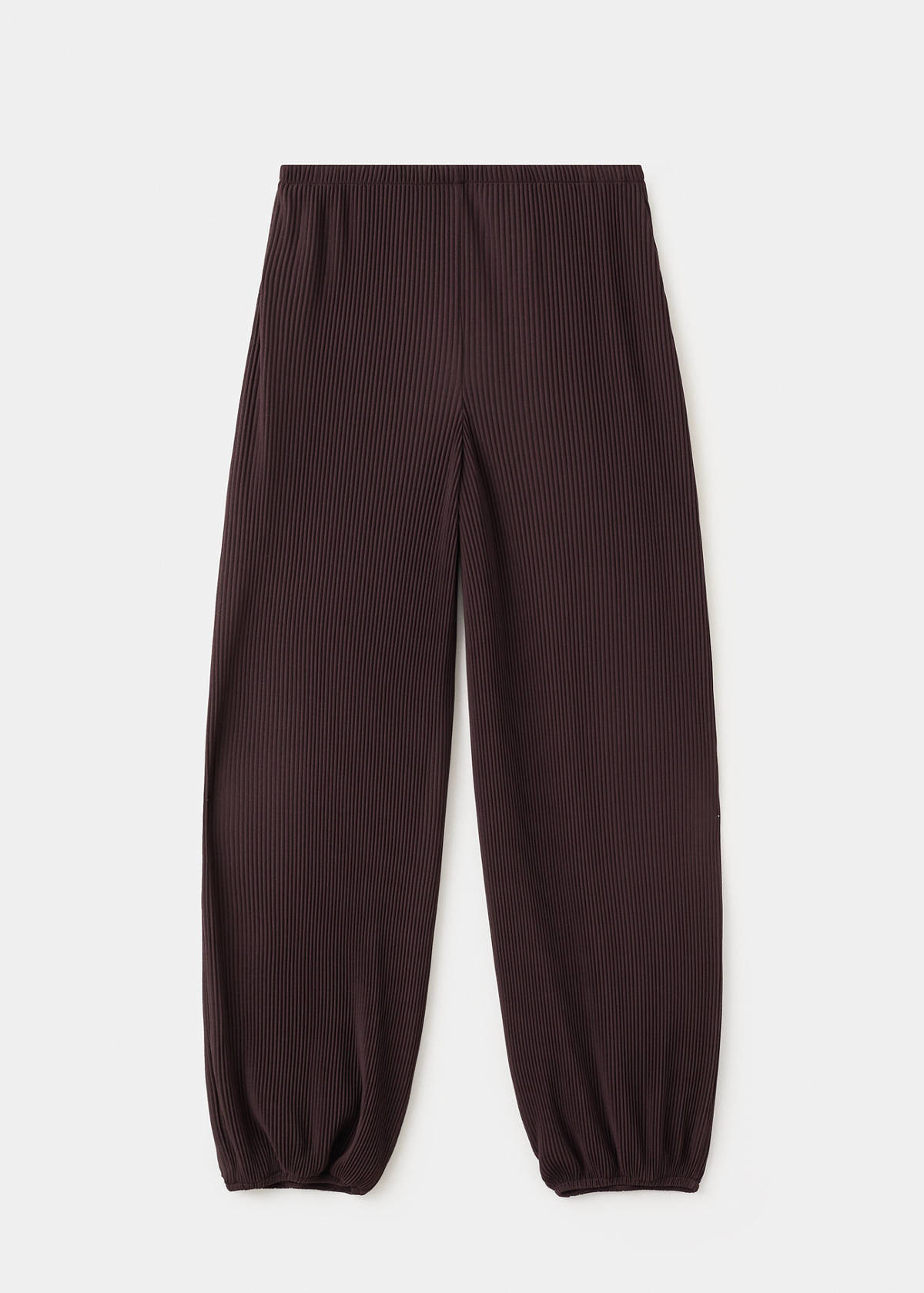 Textured harem pants — Chocolate