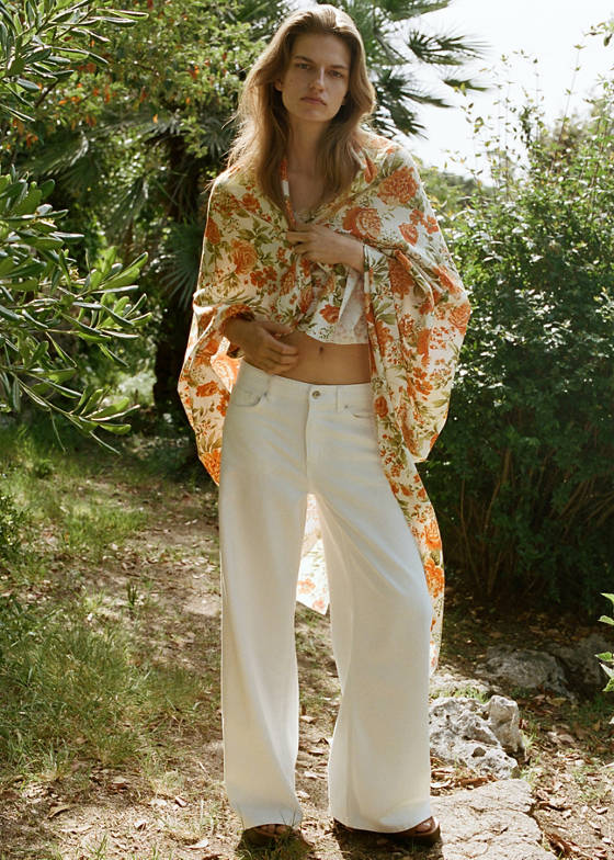 Wide leg düşük belli jean pantolon