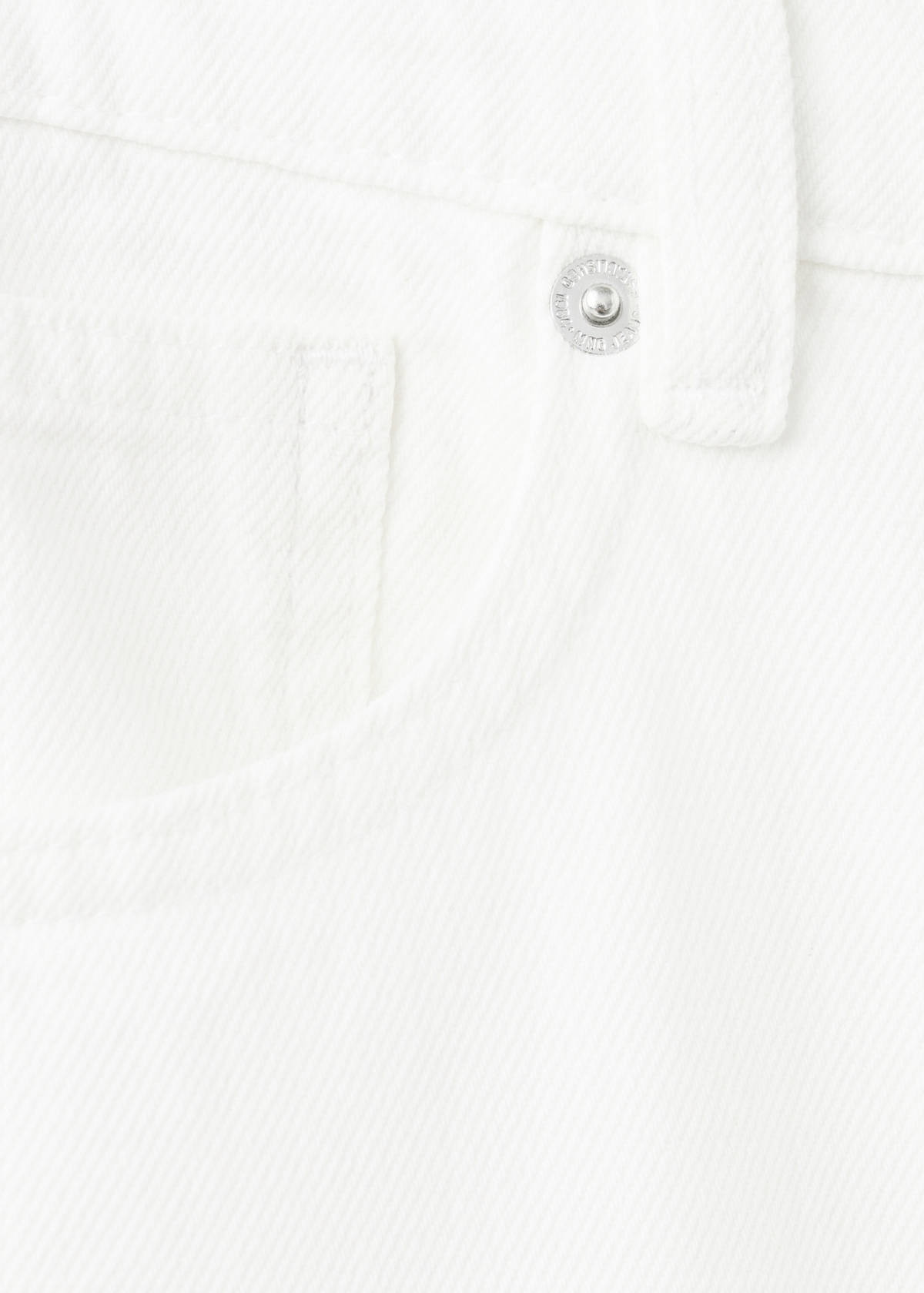 Wide leg mid-rise jeans — White