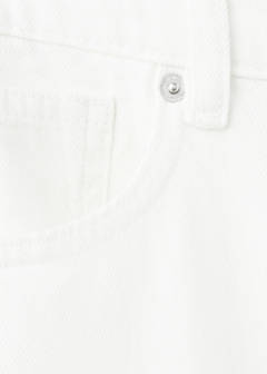 Wide leg mid-rise jeans — White 8