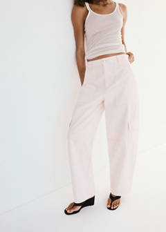 Pocket cargo jeans — Pastel Pink 1
