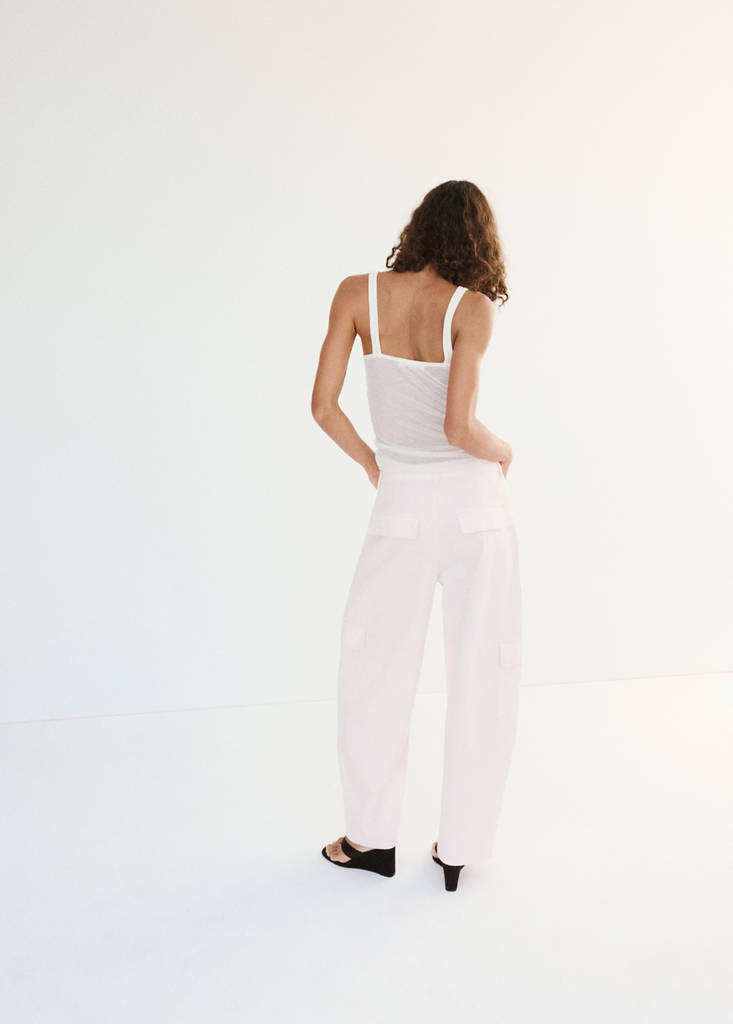 Pocket cargo jeans — Pastel Pink