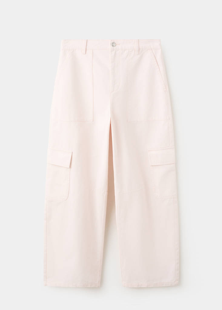 Pocket cargo jeans — Pastel Pink