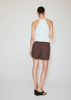 Straight shorts with ruched waist — Purple 3