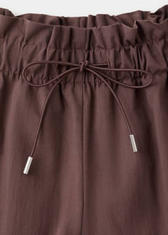 Straight shorts with ruched waist — Purple 6
