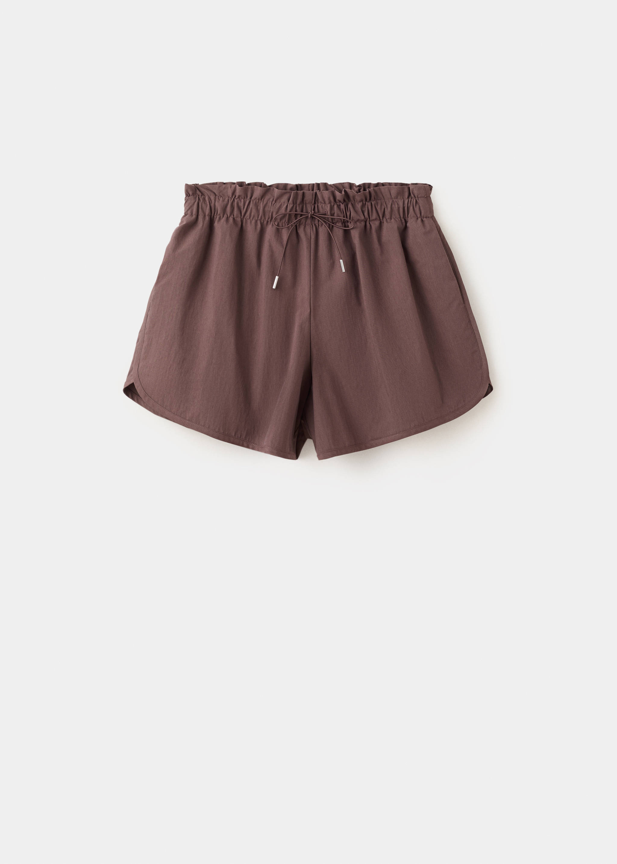 Gerade geschnittene Shorts mit geraffter Taille - Artikel ohne Model