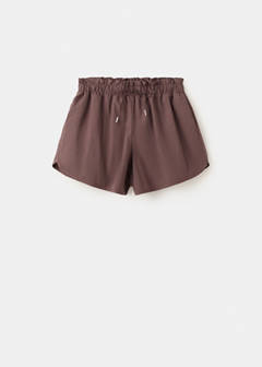 Straight shorts with ruched waist — Purple 5