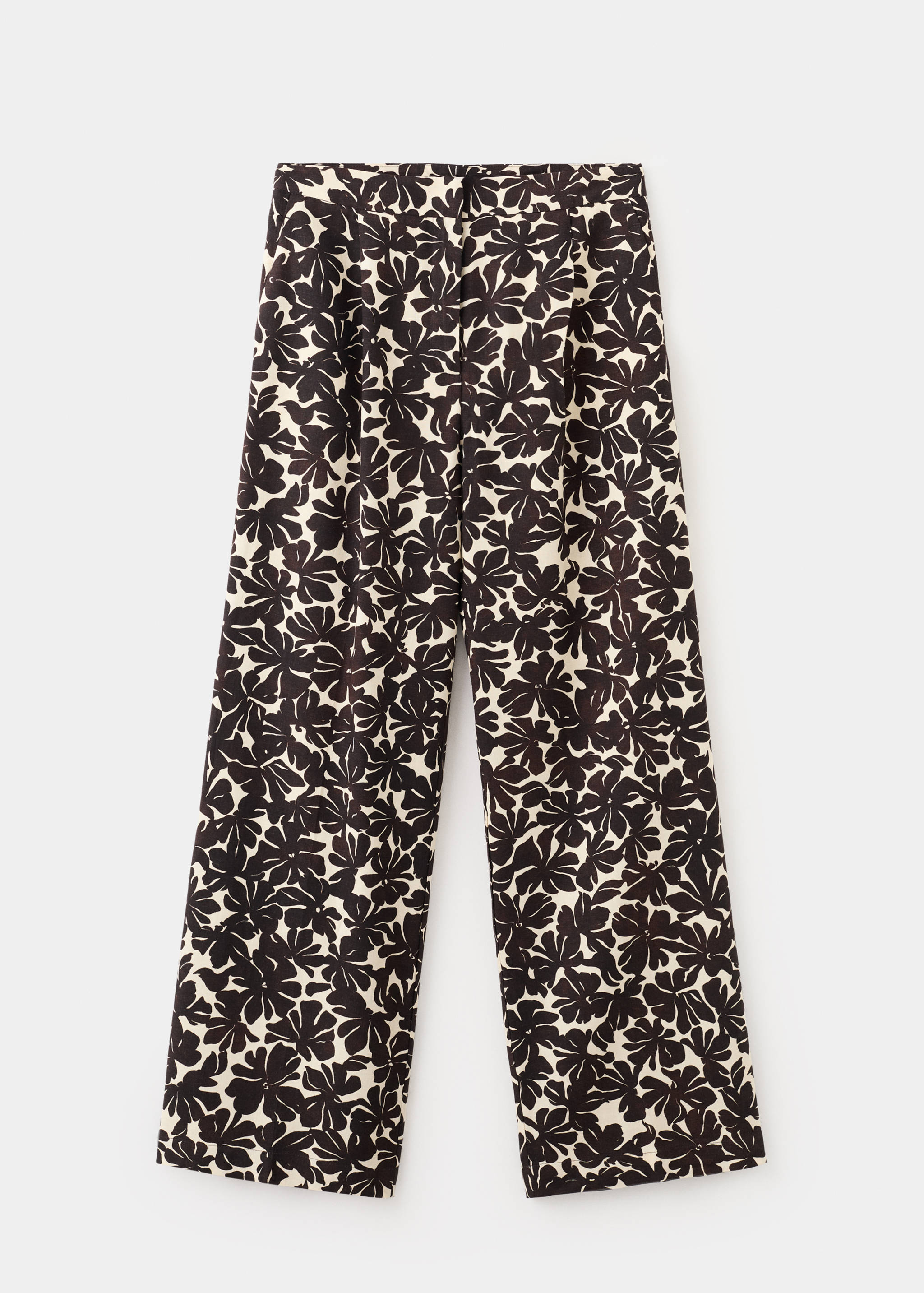 Floral print straight trousers - Article without model