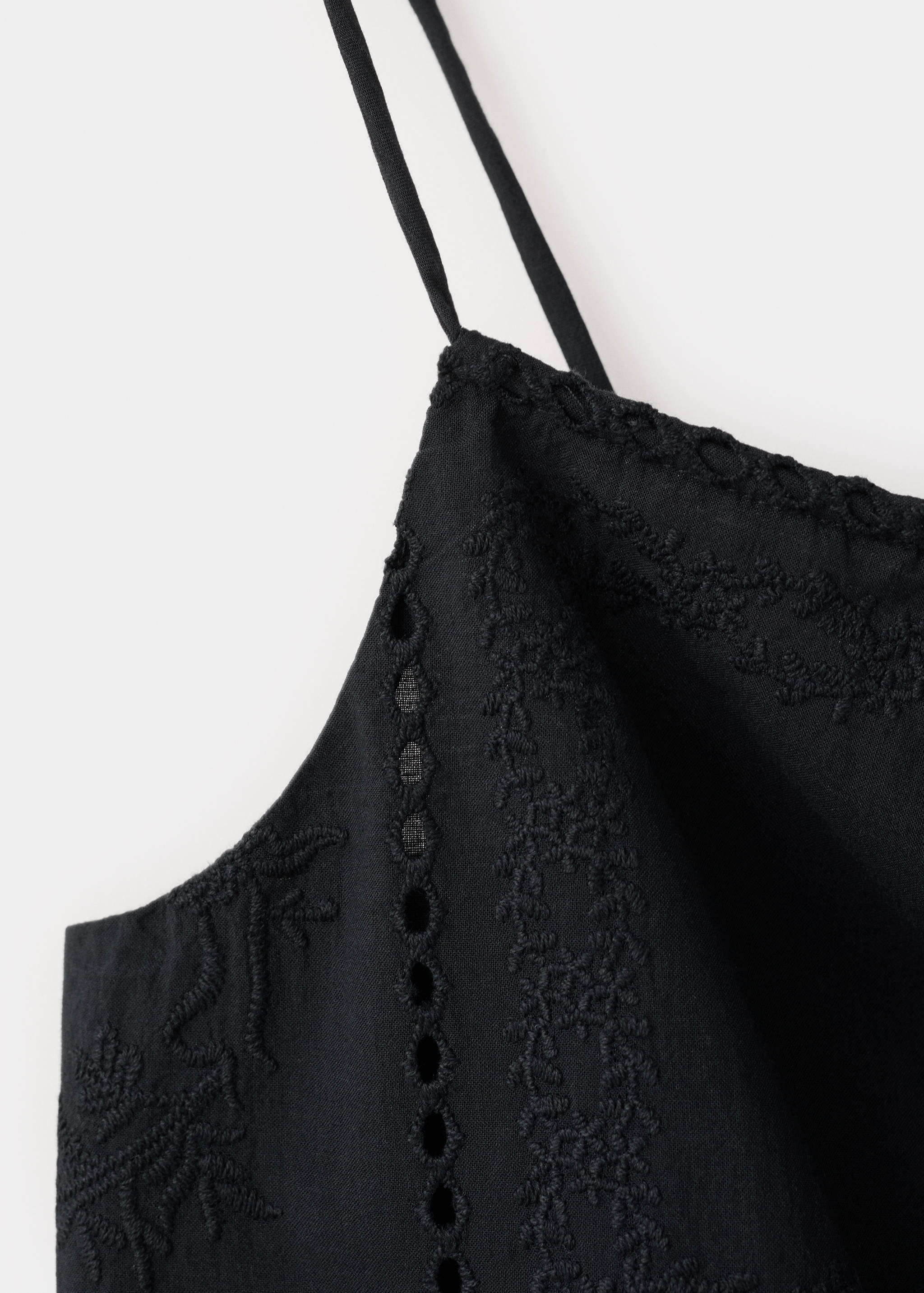 Embroidered cotton top - Details of the article 0