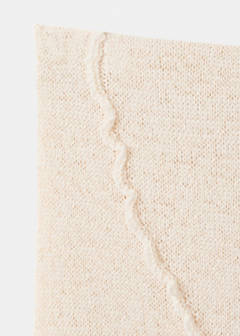 Ribbed skirt with wavy stitching details — Sand 7