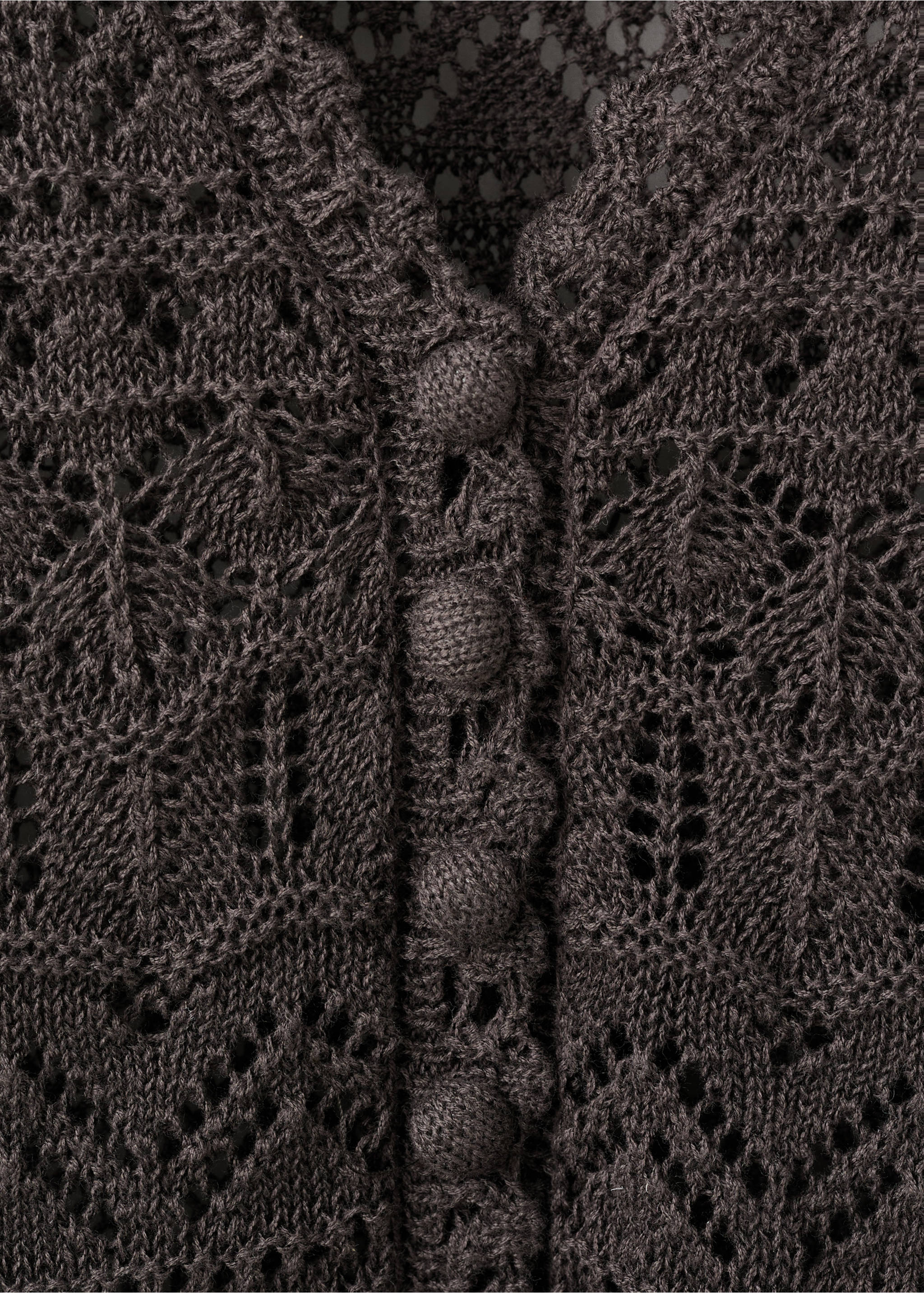 Cardigan sikan - Details of the article 8, Chocolate. Ref: 37061383-00.