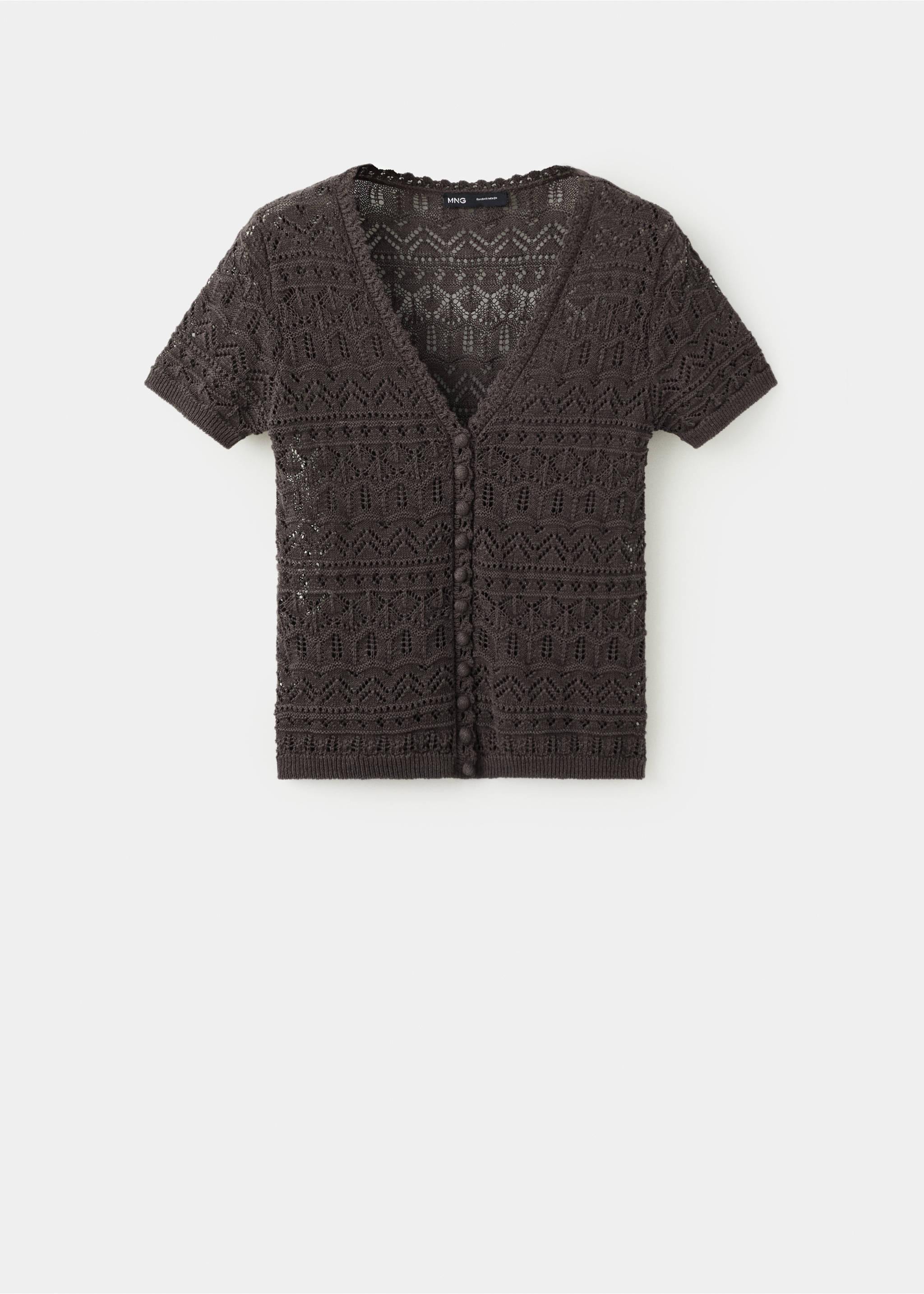 Cardigan sikan - Article without model, Chocolate. Ref: 37061383-00.