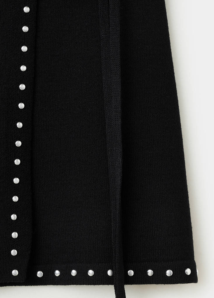 Studded wrap skirt — Black