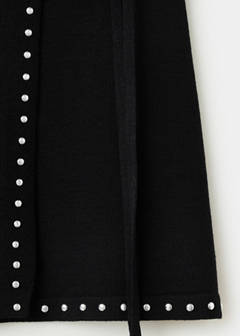 Studded wrap skirt — Black 6