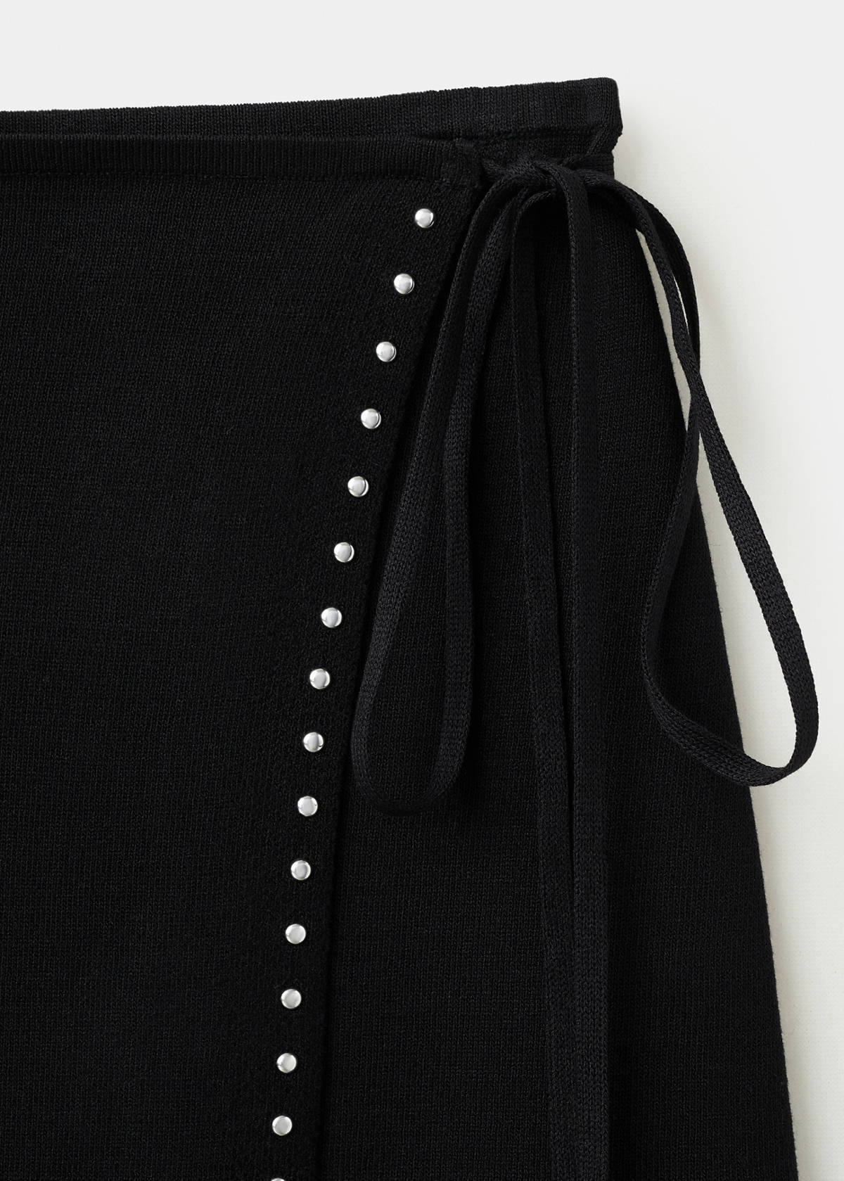 Studded wrap skirt — Black